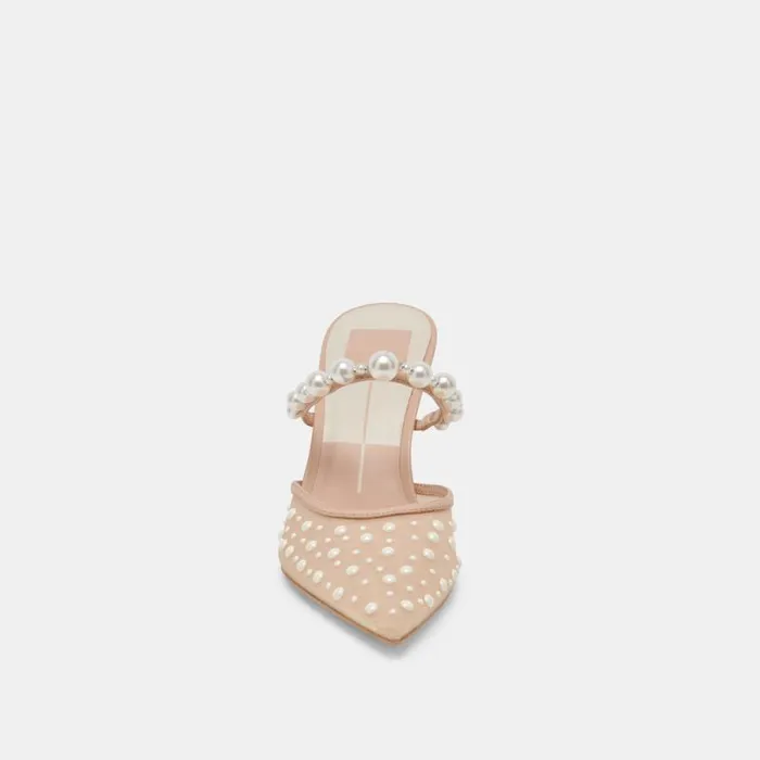Dolce Vita Katik Pearl Heels Blush Mesh Women Heels