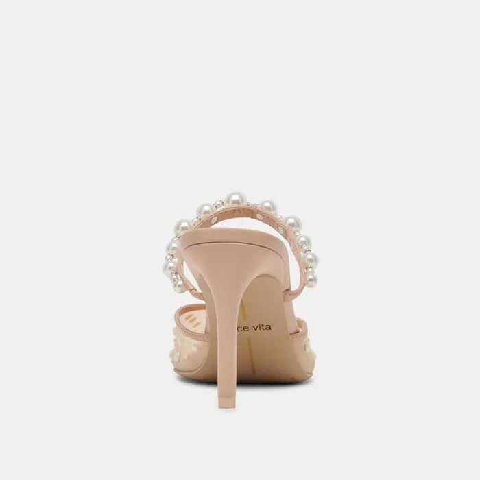 Dolce Vita Katik Pearl Heels Blush Mesh Women Heels
