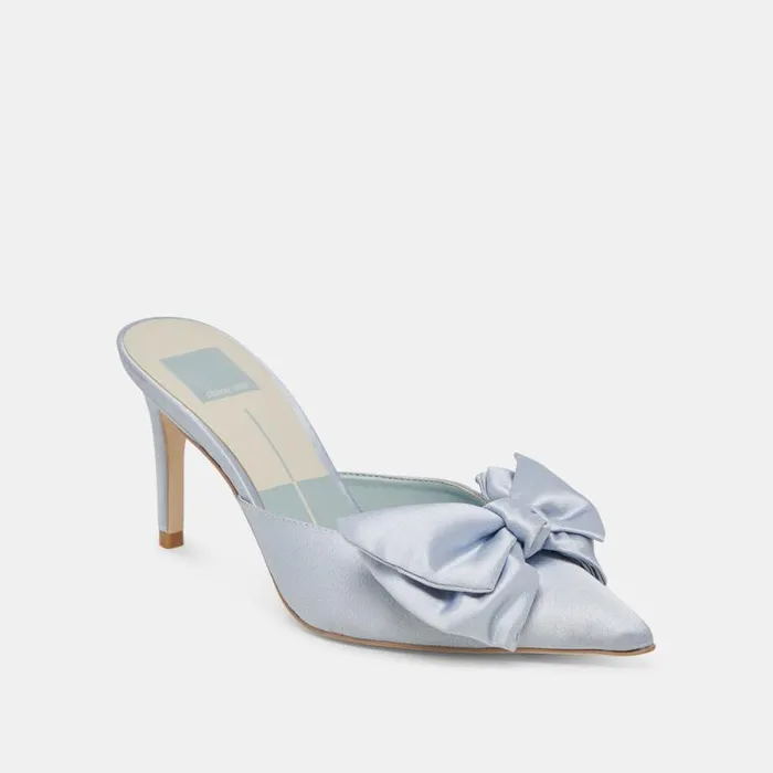 Dolce Vita Kayli Heels Light Blue Satin Women Heels
