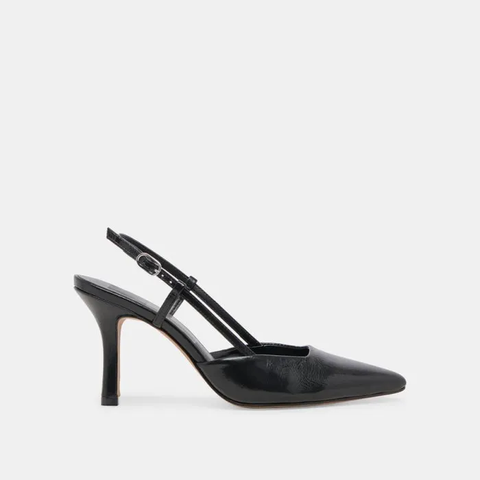 Dolce Vita Kim Heels Midnight Crinkle Patent Women Heels