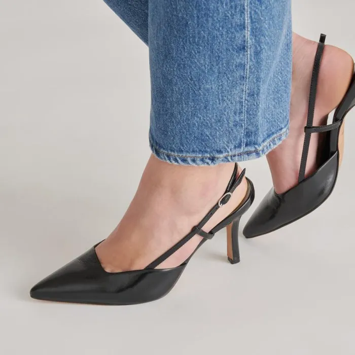 Dolce Vita Kim Heels Midnight Crinkle Patent Women Heels