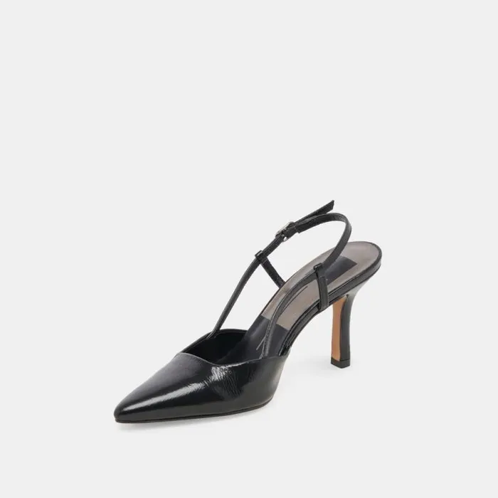 Dolce Vita Kim Heels Midnight Crinkle Patent Women Heels
