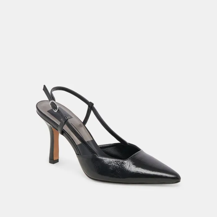 Dolce Vita Kim Heels Midnight Crinkle Patent Women Heels