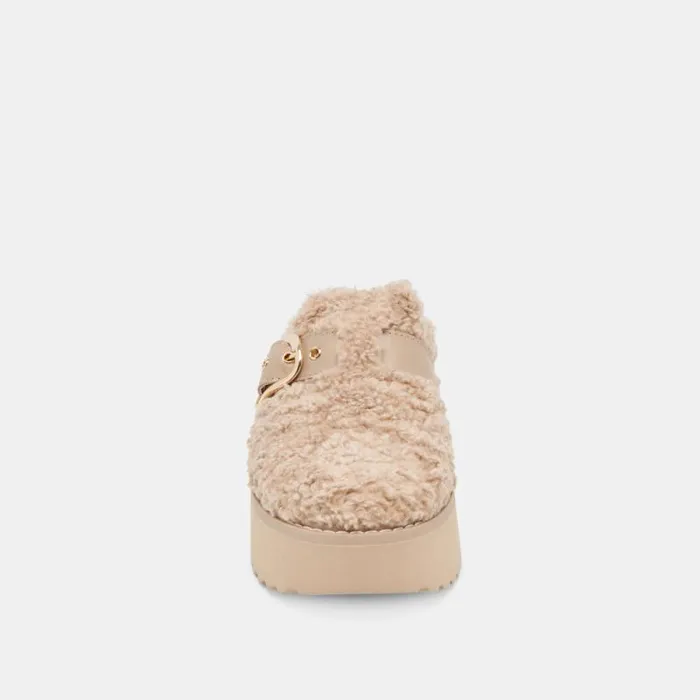 Dolce Vita Lelani Plush Flats Natural Plush Women Flats and Loafers