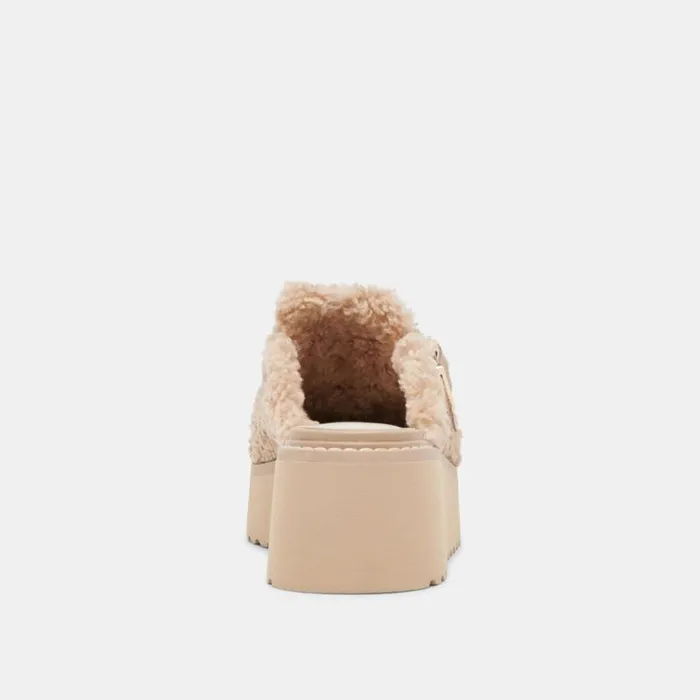 Dolce Vita Lelani Plush Flats Natural Plush Women Flats and Loafers