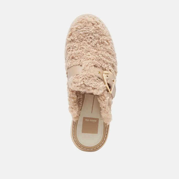 Dolce Vita Lelani Plush Flats Natural Plush Women Flats and Loafers