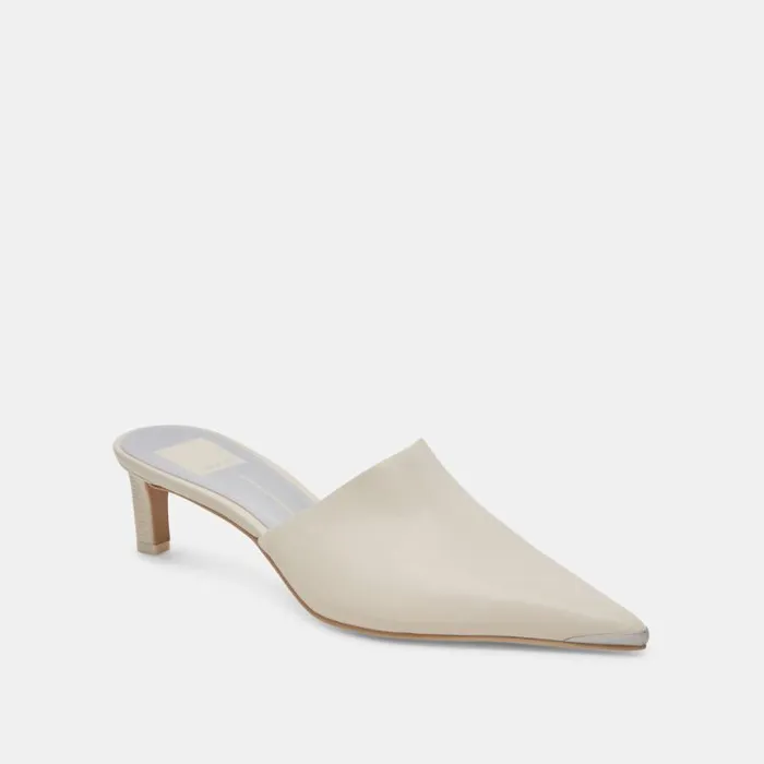Dolce Vita Lexy Heels Ivory Leather Women Heels