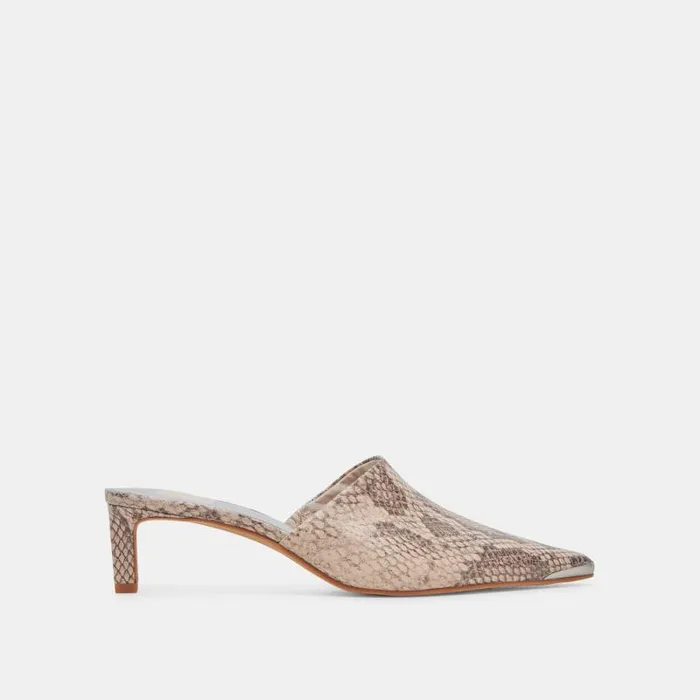 Dolce Vita Lexy Heels Sand Snake Embossed Women Heels