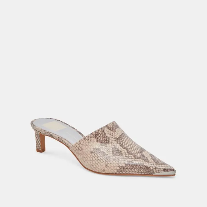 Dolce Vita Lexy Heels Sand Snake Embossed Women Heels
