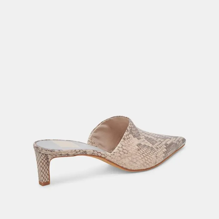 Dolce Vita Lexy Heels Sand Snake Embossed Women Heels