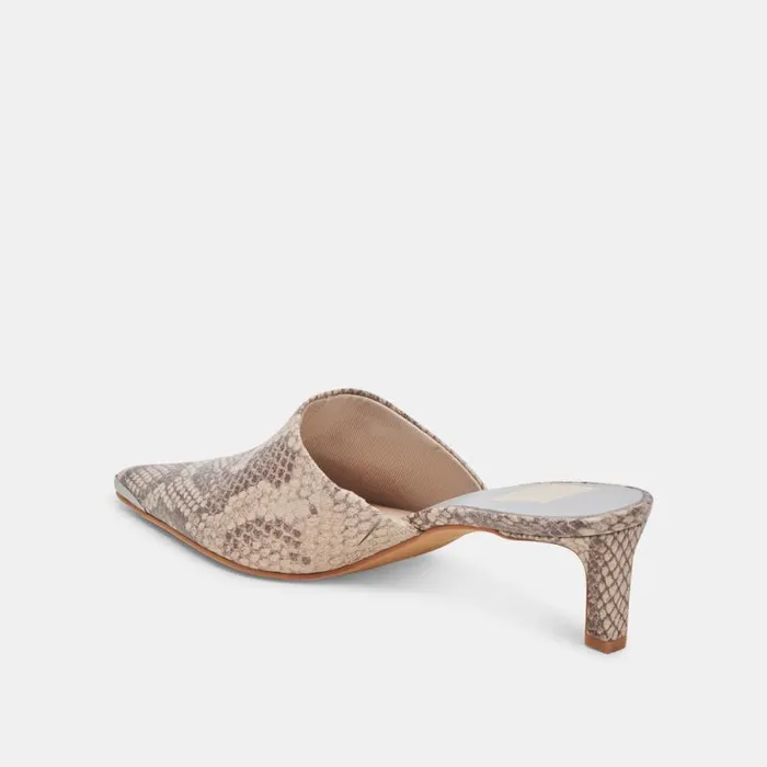 Dolce Vita Lexy Heels Sand Snake Embossed Women Heels