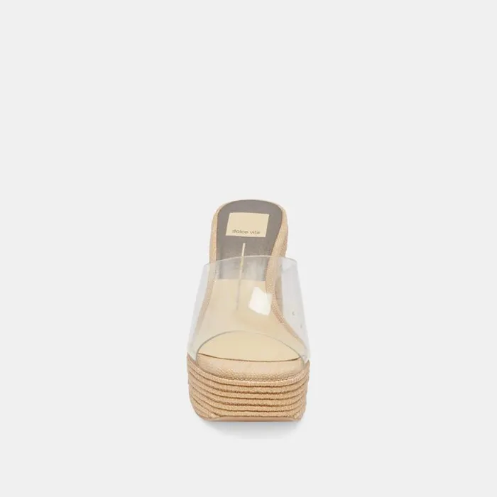 Dolce Vita Lichia Heels Natural Vinyl Women Heels