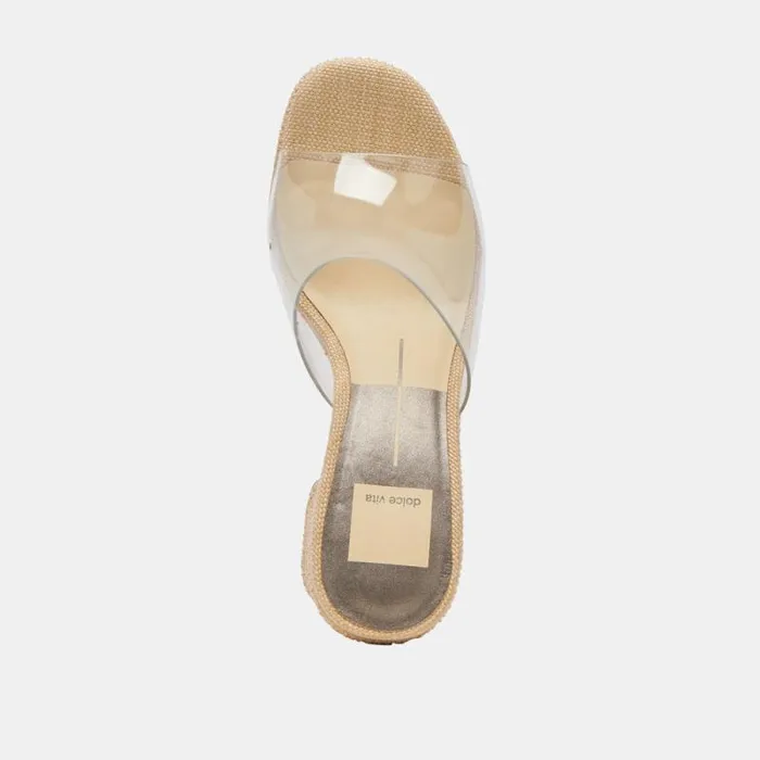 Dolce Vita Lichia Heels Natural Vinyl Women Heels