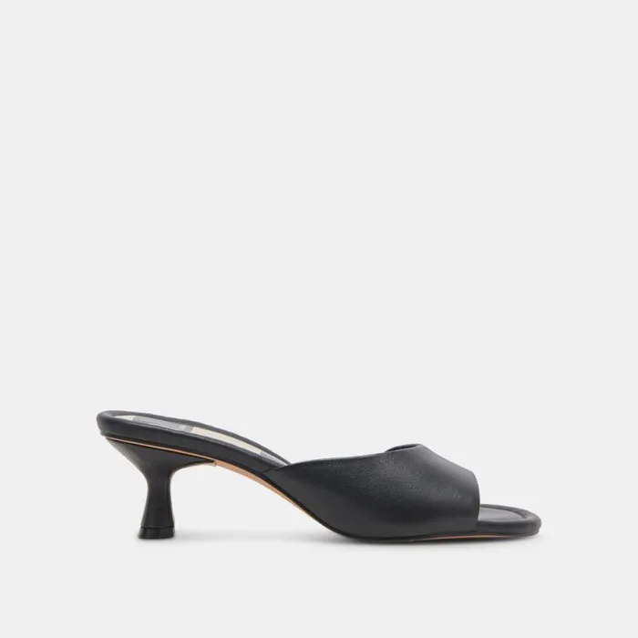 Dolce Vita Macoy Heels Black Leather Women Heels