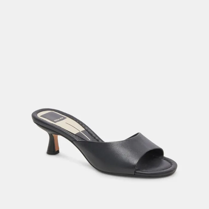Dolce Vita Macoy Heels Black Leather Women Heels
