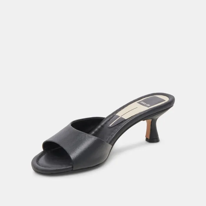 Dolce Vita Macoy Heels Black Leather Women Heels