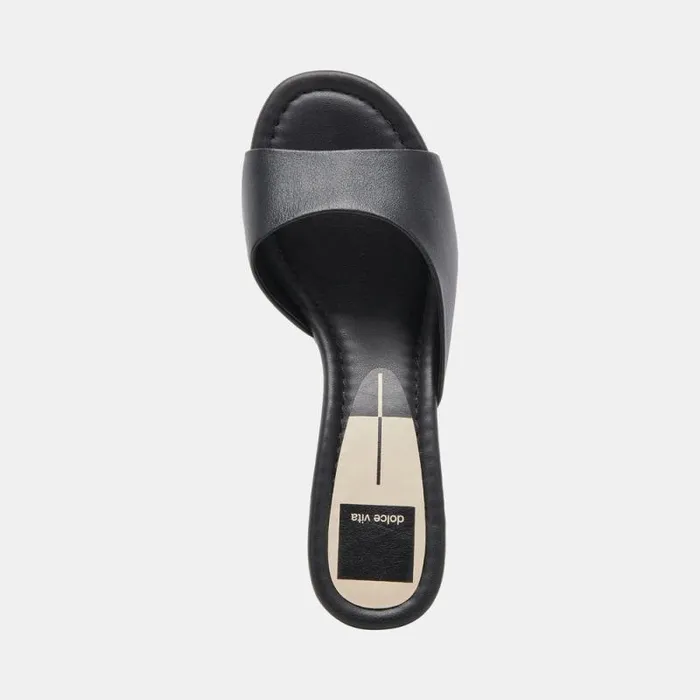 Dolce Vita Macoy Heels Black Leather Women Heels