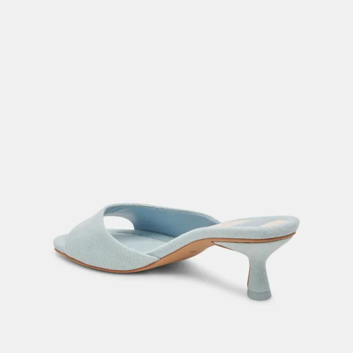 Dolce Vita Macoy Heels Light Blue Denim Women Sandals