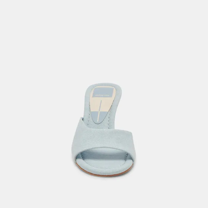 Dolce Vita Macoy Heels Light Blue Denim Women Sandals