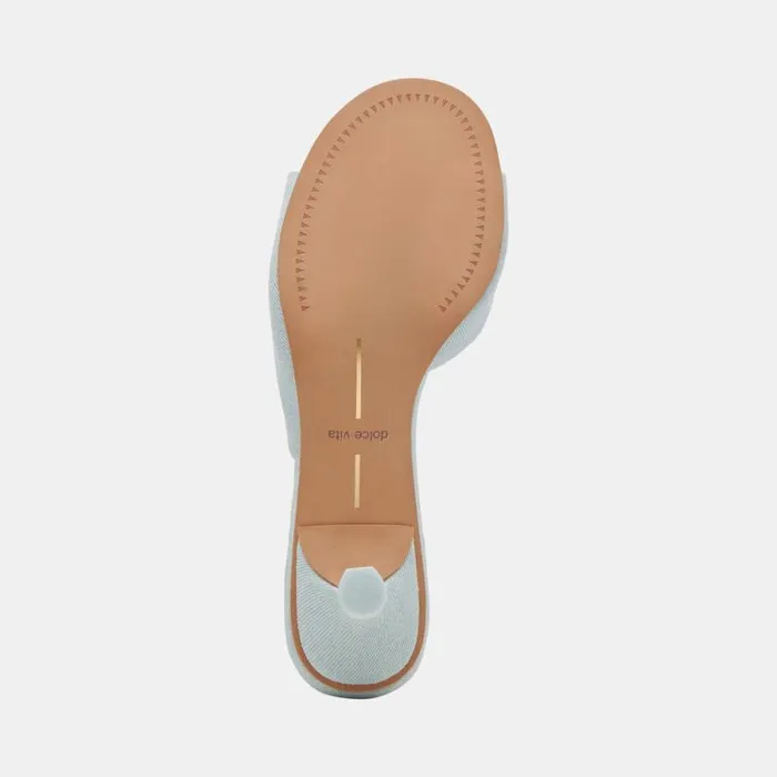 Dolce Vita Macoy Heels Light Blue Denim Women Sandals