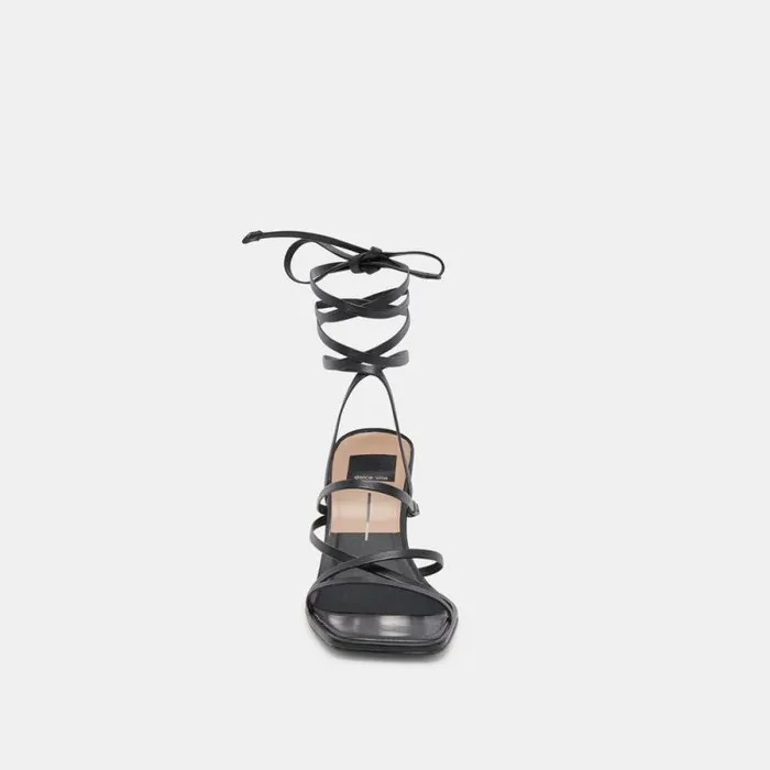 Dolce Vita Malabo Heels Black Leather Women Heels