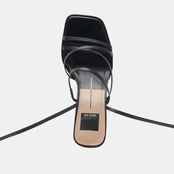 Dolce Vita Malabo Heels Black Leather Women Heels