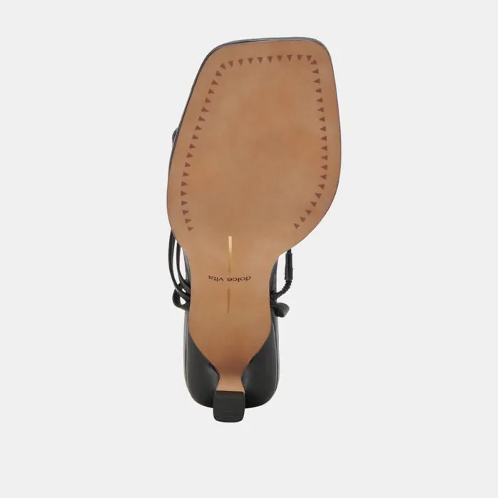 Dolce Vita Malabo Heels Black Leather Women Heels