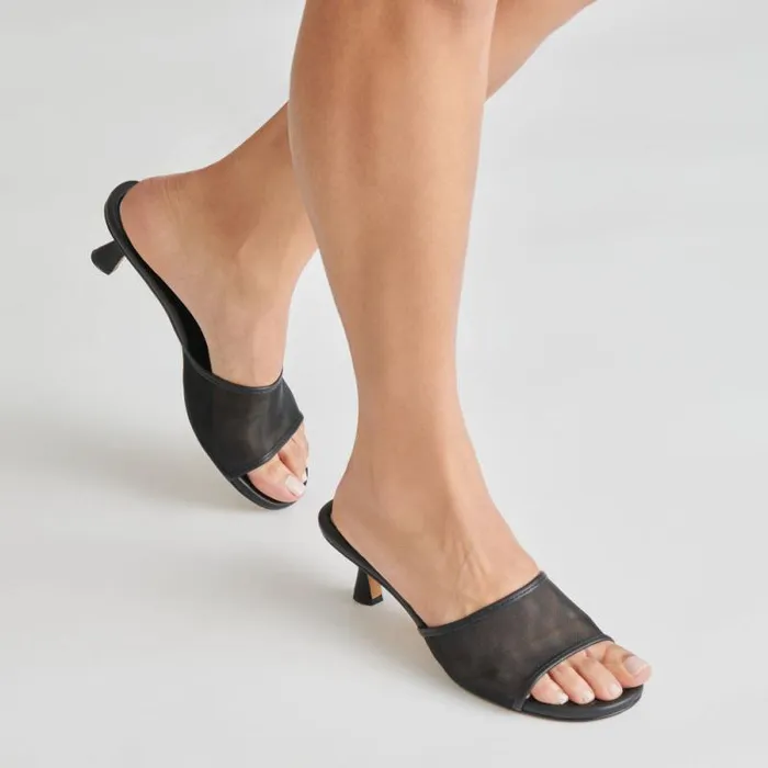Dolce Vita Meeza Heels Onyx Mesh Women Heels