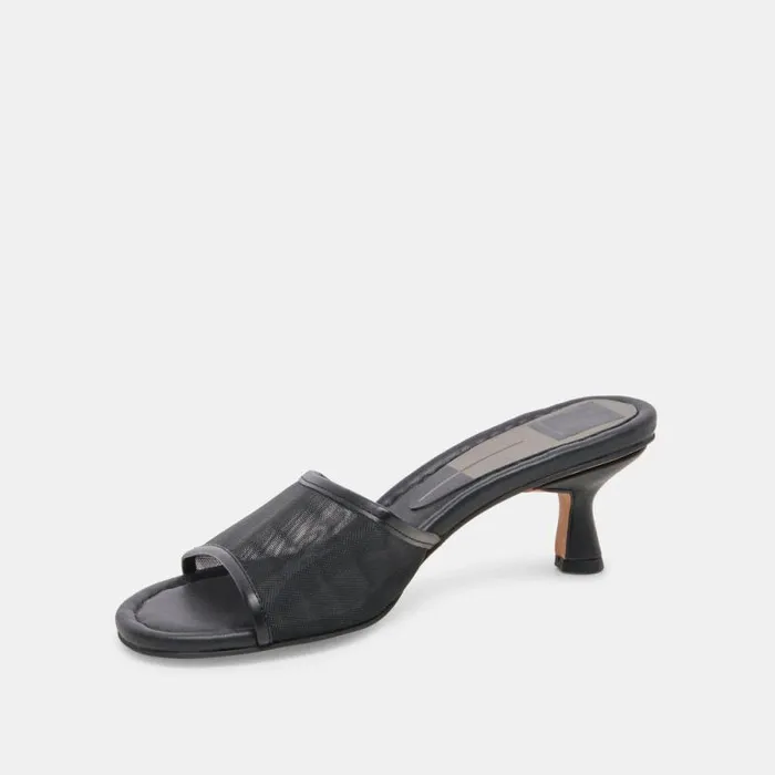 Dolce Vita Meeza Heels Onyx Mesh Women Heels