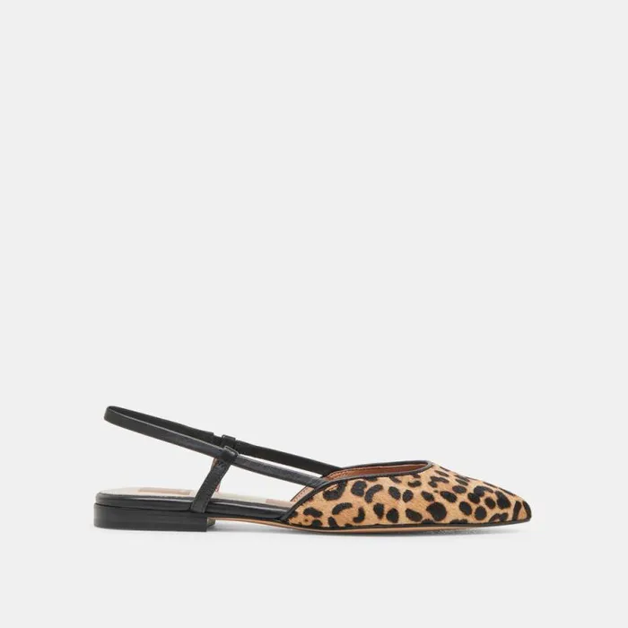 Dolce Vita Narah Flats Leopard Calf Hair Women Flats and Loafers