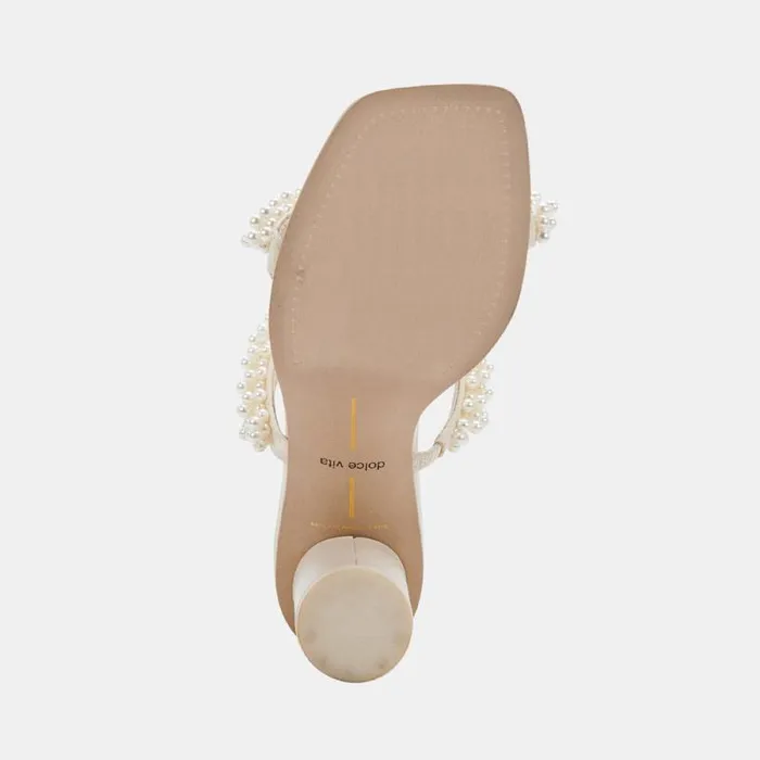 Dolce Vita Noel Heels Vanilla Pearls Women Sandals