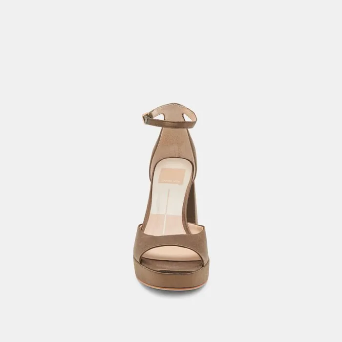Dolce Vita Pandro Heels Olive Satin Women Heels