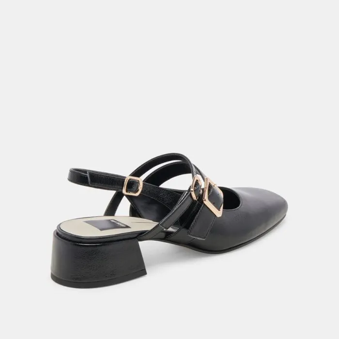 Dolce Vita Patzy Heels Midnight Crinkle Patent Leather Women Heels