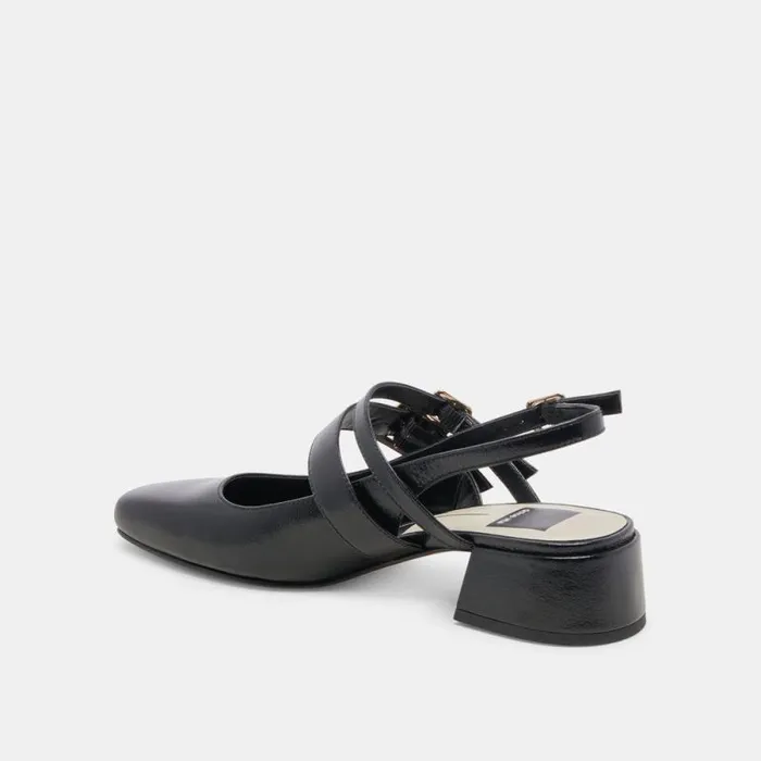 Dolce Vita Patzy Heels Midnight Crinkle Patent Leather Women Heels