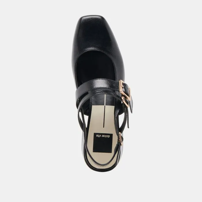 Dolce Vita Patzy Heels Midnight Crinkle Patent Leather Women Heels