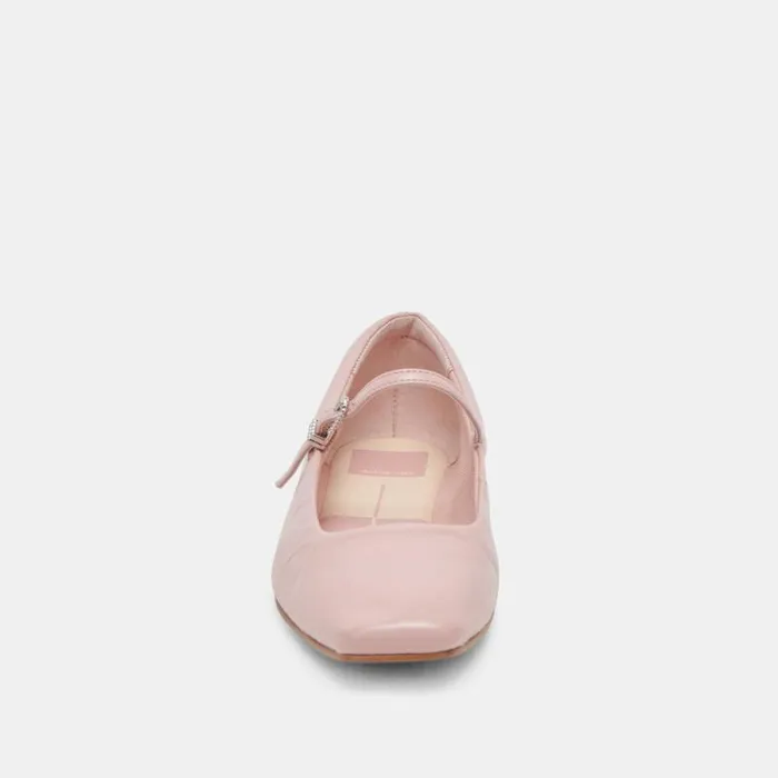 Dolce Vita Reyes Ballet Flats Pink Crinkle Patent Women Flats and Loafers