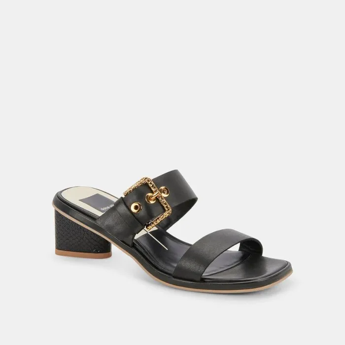 Dolce Vita Riva Sandals Black Leather Women Sandals