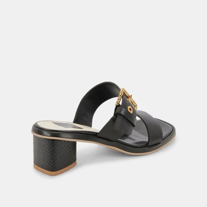Dolce Vita Riva Sandals Black Leather Women Sandals