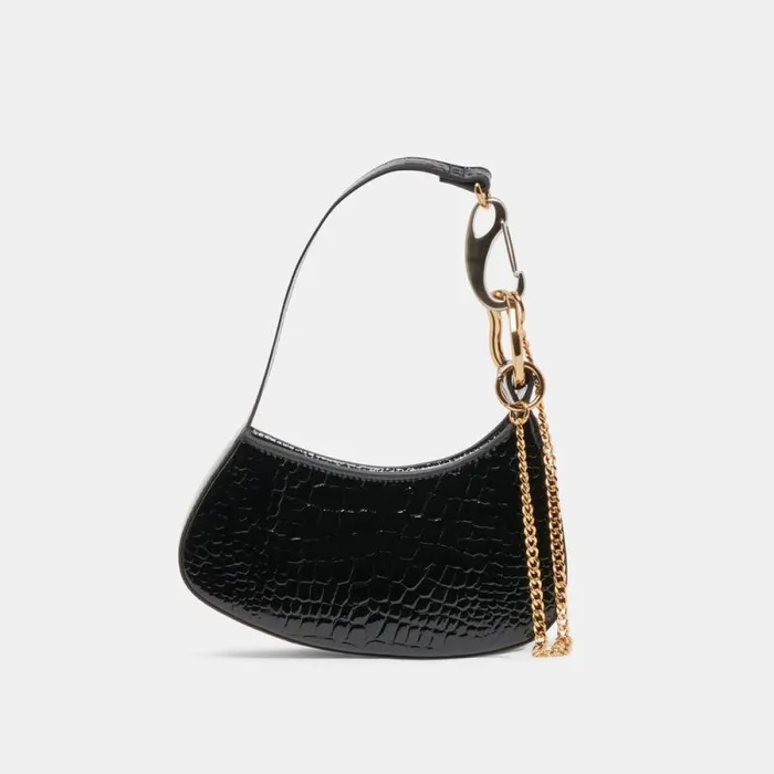 Dolce Vita Silvie Shoulder Bag Black Croco Stella Women Handbags
