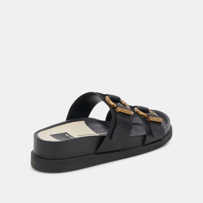 Dolce Vita Soya Sandals Onyx Leather Women Sandals