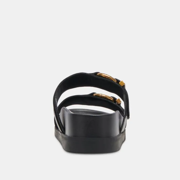 Dolce Vita Soya Sandals Onyx Leather Women Sandals
