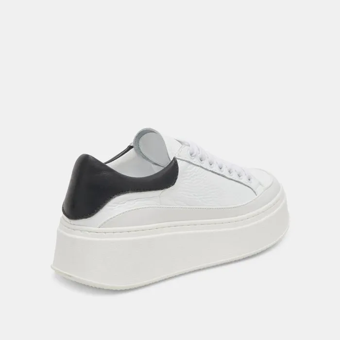 Dolce Vita Wyett Sneakers White Black Leather Women Sneakers