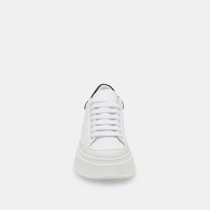 Dolce Vita Wyett Sneakers White Black Leather Women Sneakers
