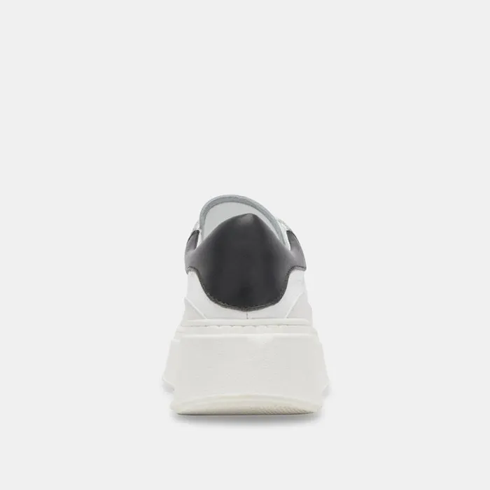 Dolce Vita Wyett Sneakers White Black Leather Women Sneakers
