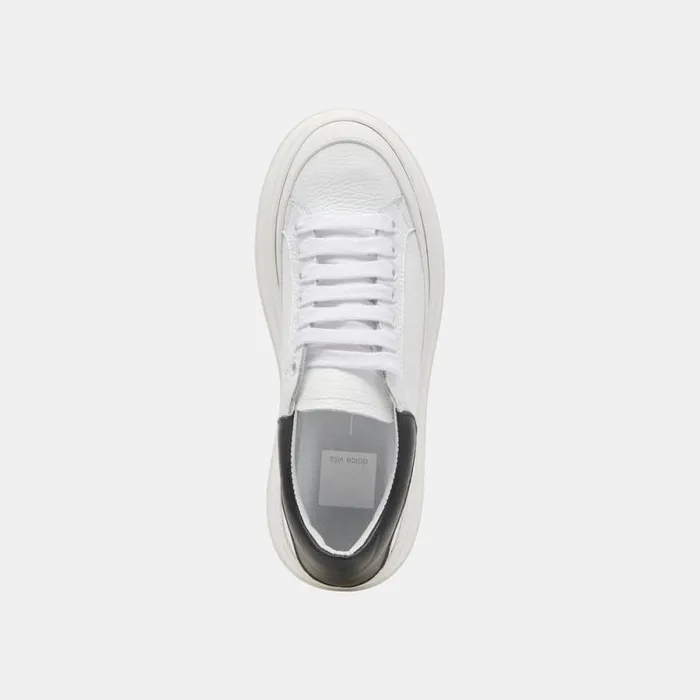 Dolce Vita Wyett Sneakers White Black Leather Women Sneakers