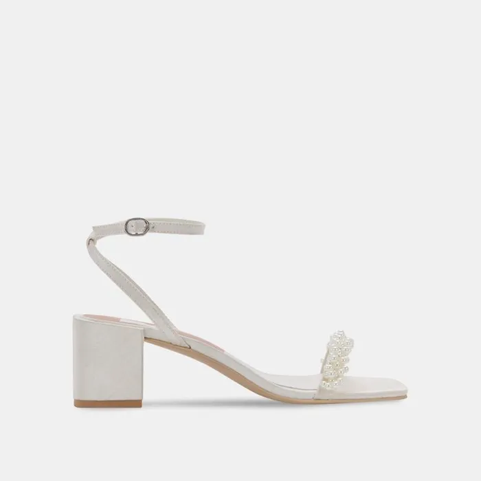 Dolce Vita Zalima Heels Vanilla Pearls Women Heels
