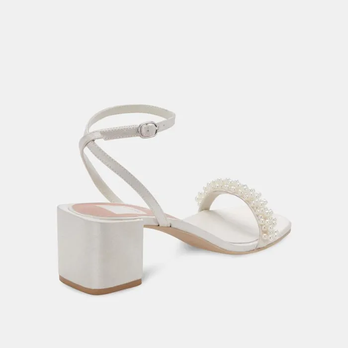 Dolce Vita Zalima Heels Vanilla Pearls Women Heels
