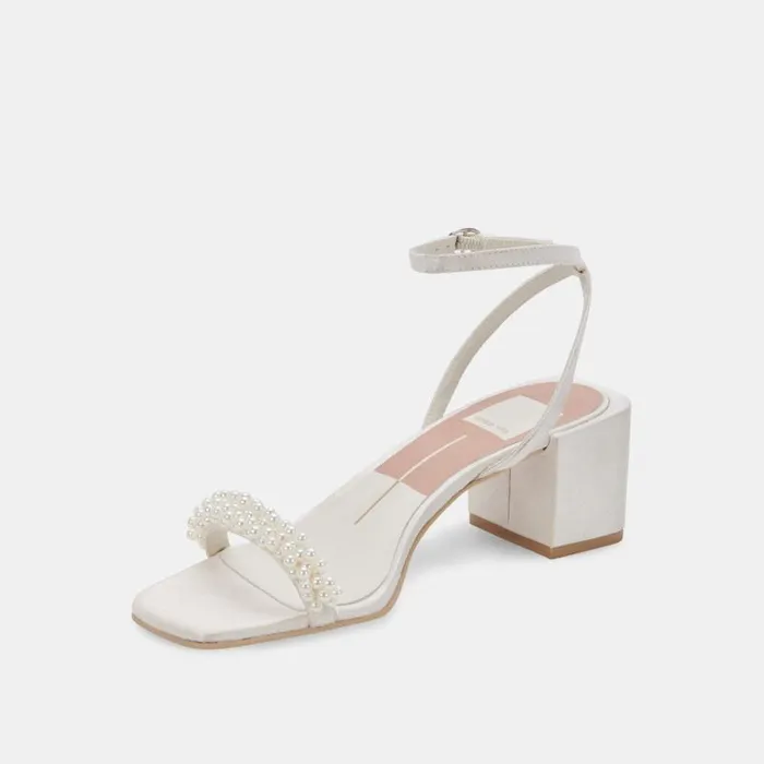 Dolce Vita Zalima Heels Vanilla Pearls Women Heels