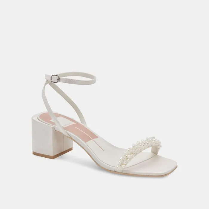Dolce Vita Zalima Heels Vanilla Pearls Women Heels