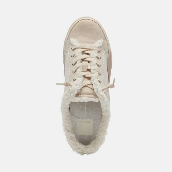 Dolce Vita Zantel Sneakers Off White Crackled Leather Women Sneakers